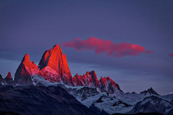 Patagonia Art Print featuring the photograph Sunrise at Fitz Roy #3 - Patagonia by Stuart Litoff