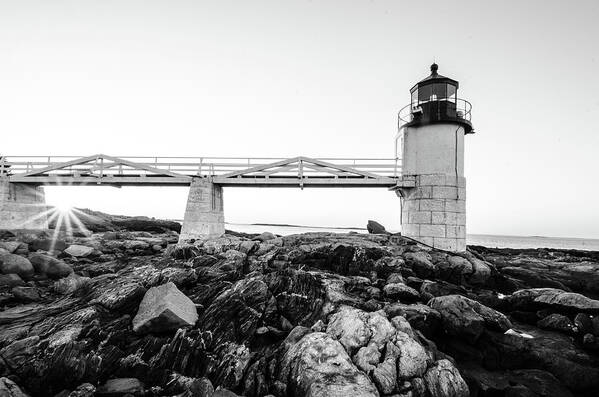 Marshall Point Lighthouse Art Print featuring the photograph Marshall Point Lighthouse Shoreline by Crystal Wightman