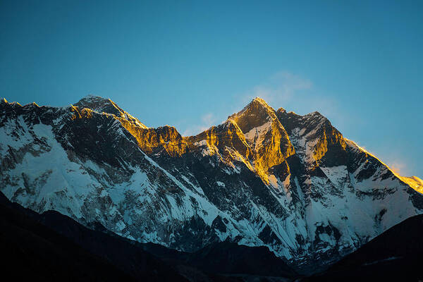 Nepal Art Print featuring the photograph Sunrise On Everest by Owen Weber
