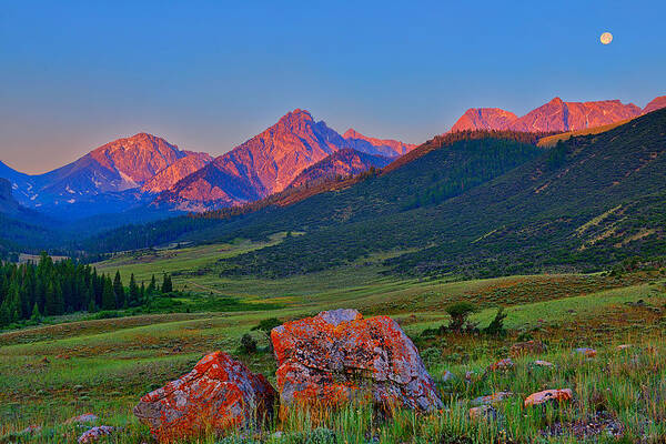 Lost River Range Art Print featuring the photograph Sunrise on the Lost River Range by Greg Norrell