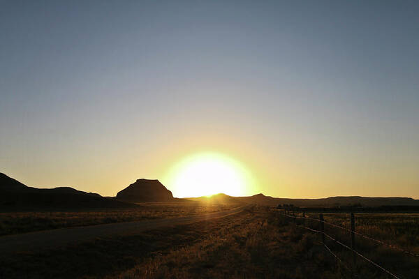 Print Art Print featuring the photograph Sunset at Castle Butte Sk by Ryan Crouse