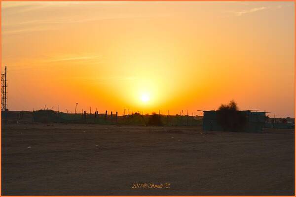 Sunset Art Print featuring the photograph Sunset at Jaisalmer by Sonali Gangane