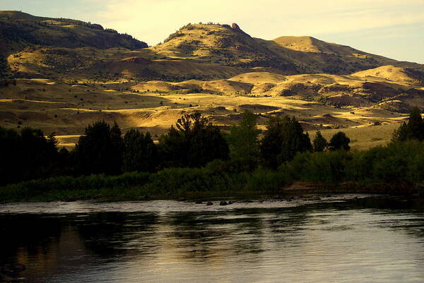 Yellowstone River Art Print featuring the photograph Sunset on the Yellowstone by Marty Koch