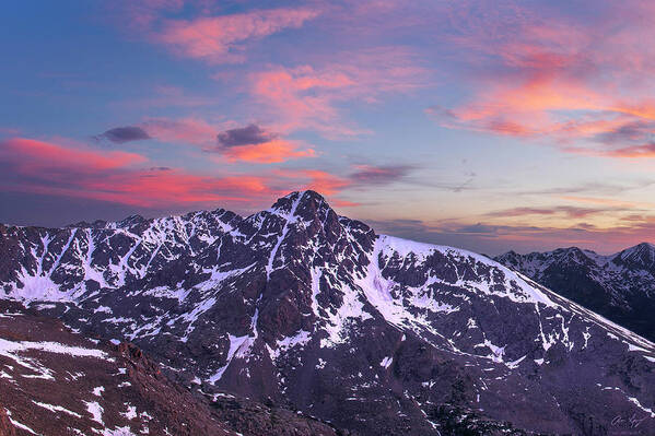 Colorado Art Print featuring the photograph Sunset over Mt. of the Holy Cross by Aaron Spong