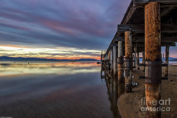 Pier Art Print featuring the photograph Sunset Pier by Mitch Shindelbower