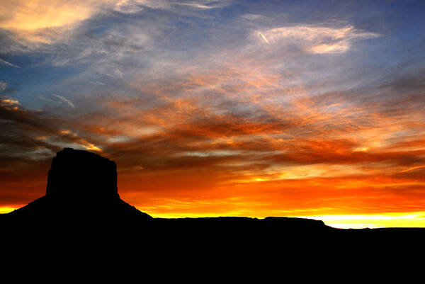 Monument Valley Art Print featuring the photograph Sunset Sky by Harry Spitz