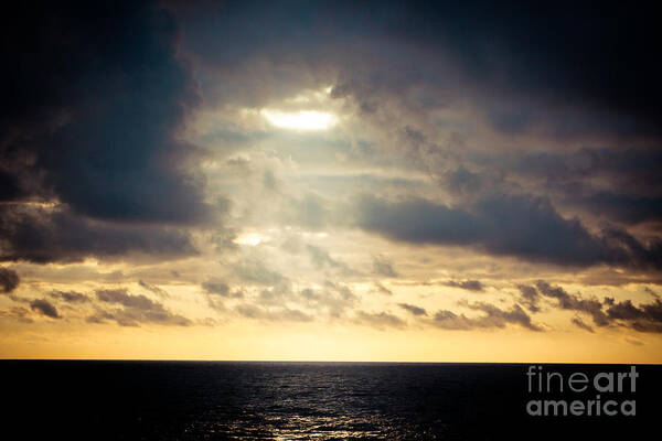 Sunset Art Print featuring the photograph Sunset under sea Jurkalne by Raimond Klavins