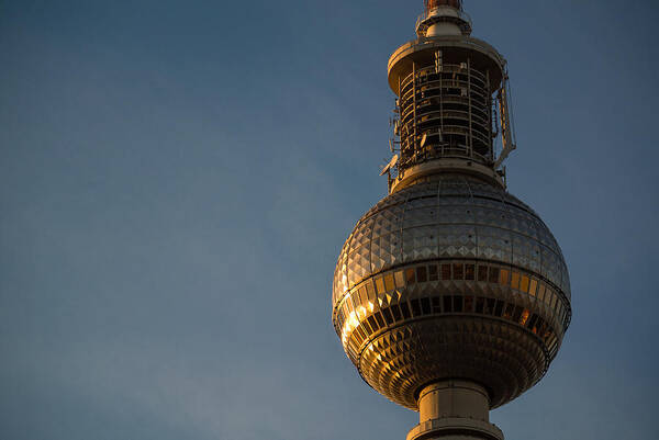 German Art Print featuring the digital art Sunseting on the tower by Nathan Wright