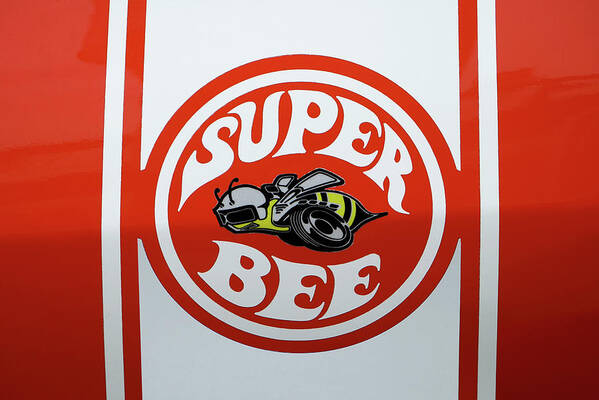 Dodge Art Print featuring the photograph Super Bee Emblem by Mike McGlothlen