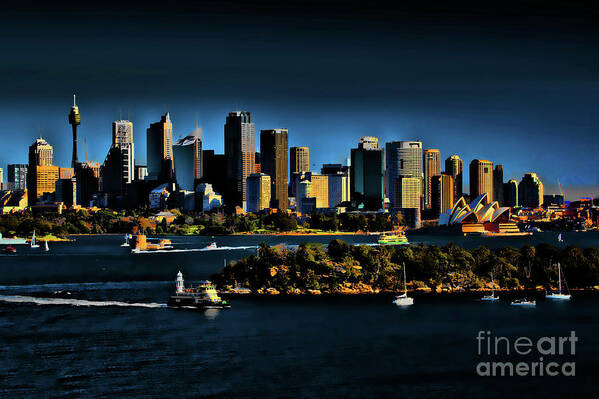 Sydney Harbour Art Print featuring the photograph Sydney Harbour abstract by Sheila Smart Fine Art Photography