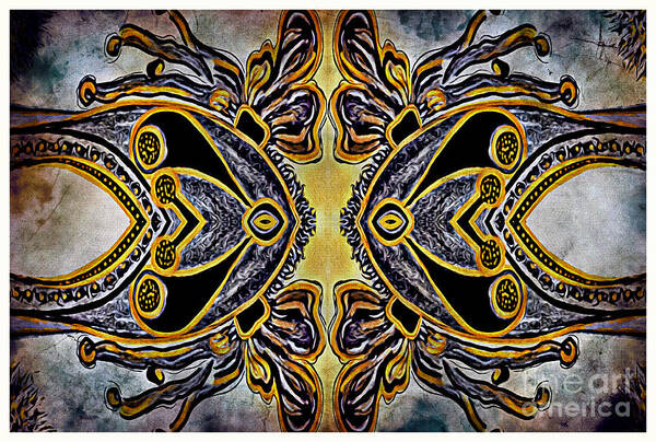 Symmetry Art Print featuring the mixed media Symmetric equilibrium by Jolanta Anna Karolska