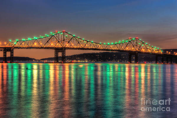 Clarence Holmes Art Print featuring the photograph Tappan Zee Bridge Twilight II by Clarence Holmes
