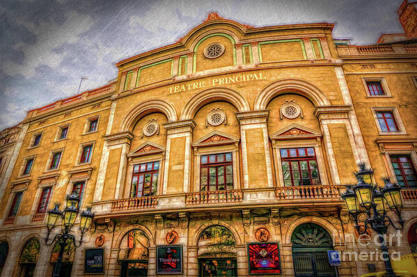Spain Art Print featuring the photograph Teatre Principal by Sue Melvin