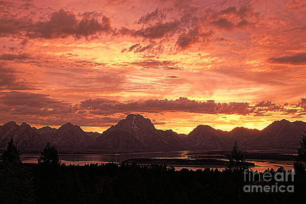 Sunset Art Print featuring the photograph Teton Sunset by Mark Jackson