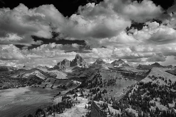 Tetons From The West Art Print featuring the photograph Tetons from the West by Raymond Salani III