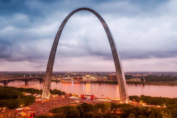 Americana Art Print featuring the photograph THE ARCH above VP FAIR 2005 by Robert FERD Frank