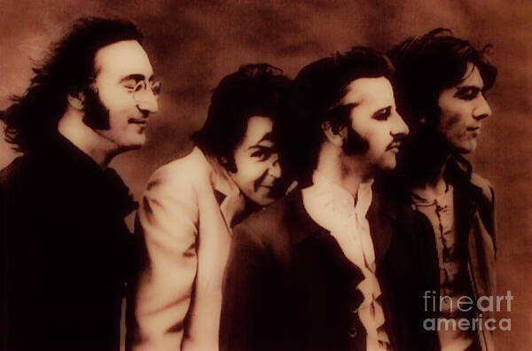 Beatles Art Print featuring the photograph The Beatles - The Fab Four by Al Bourassa