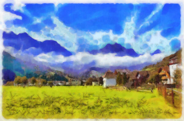 Scenery Art Print featuring the photograph The beauty of a Swiss landscape by Ashish Agarwal