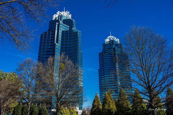 Reid Callaway Reflective Blues Art Print featuring the photograph The Blues King and Queen Buildings Concourse by Reid Callaway