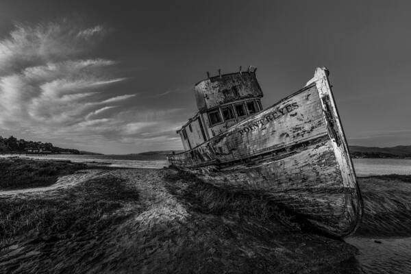 Boat Art Print featuring the photograph The Boat in Black and White by Don Hoekwater Photography