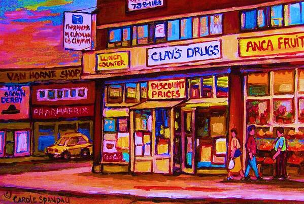 Montreal Art Print featuring the painting The Brown Derby by Carole Spandau