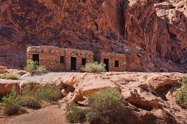 Valley Of Fire Nevada State Park Art Print featuring the photograph The Cabins - Valley of Fire Nevada State Park by Tatiana Travelways