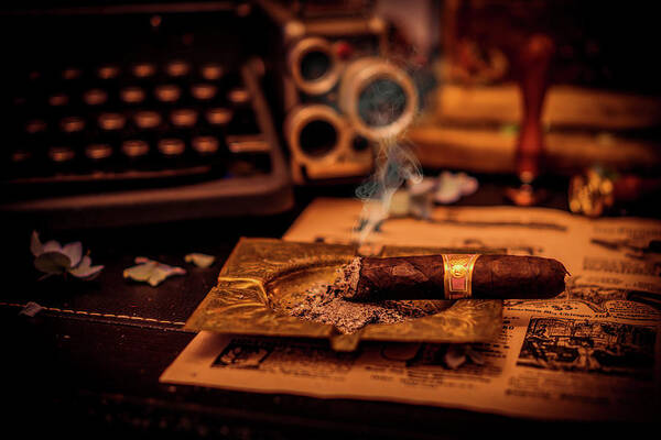 Cigars Art Print featuring the photograph The cigare by Lilia D