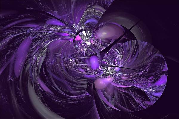  Art Print featuring the digital art The Color Purple by Doug Morgan