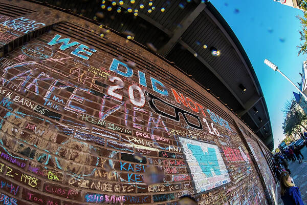 Chalk Art Art Print featuring the photograph The Cubs Did Not Suck in 2016 by Sven Brogren