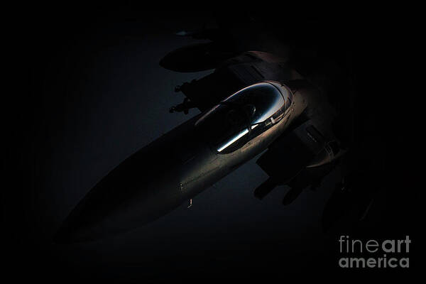 F15 Art Print featuring the digital art The Dark Knight by Airpower Art