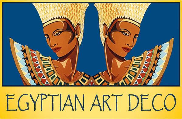 Egyptian Art Print featuring the digital art The Egyptian Twins by Tara Hutton