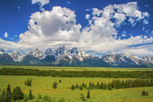 The Grand Tetons Art Print featuring the photograph The Grand Tetons by Kyle Field