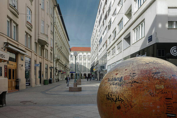 Zagreb Art Print featuring the photograph The Grounded Sun Zagreb by Steven Richman