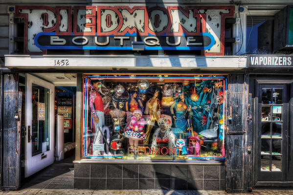 California Art Print featuring the photograph The Haight - Piedmont Boutique Store Front - San Francisco by Jennifer Rondinelli Reilly - Fine Art Photography