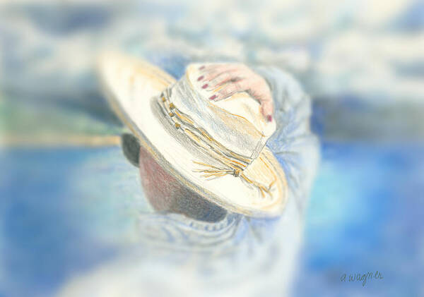 Hat Art Print featuring the mixed media The Hat by Arline Wagner