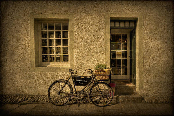 Bike Art Print featuring the photograph The Little Curio Shop by Evelina Kremsdorf