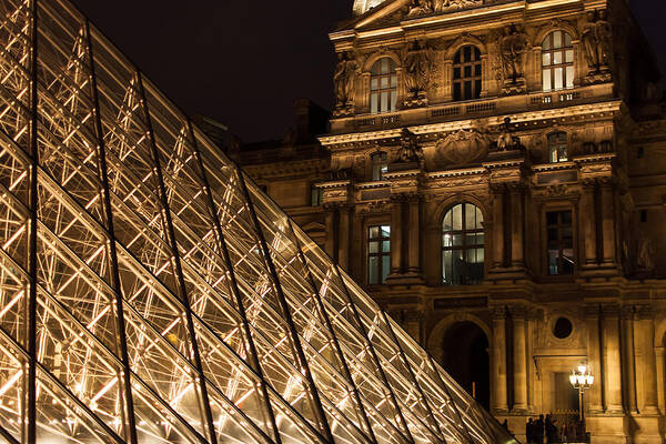 Art Art Print featuring the photograph The Louvre By Night by Marcus Karlsson Sall
