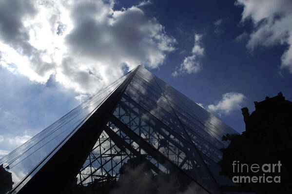 Louvre Art Print featuring the photograph The Louvre Pyramid Paris by Micah May