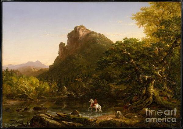 Thomas Cole Art Print featuring the painting The Mountain Ford by Celestial Images