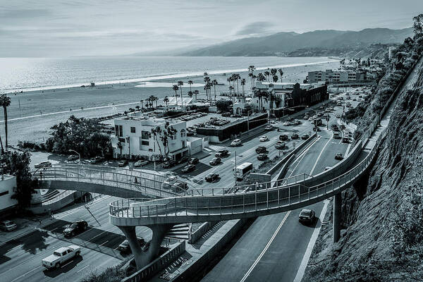 Pacific Coast Highway Overpass Art Print featuring the photograph The New P C H Overpass by Gene Parks