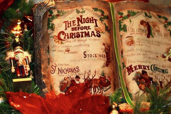 The Night Before Christmas Art Print featuring the photograph The Night Before Christmas by Carol Montoya