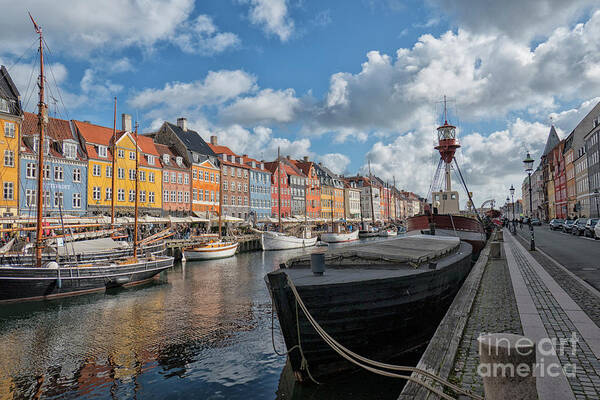 Architecture Art Print featuring the photograph The Nyhavn Canal in Copenhagen by Patricia Hofmeester