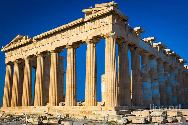 Acropolis Art Print featuring the photograph The Parthenon by Inge Johnsson