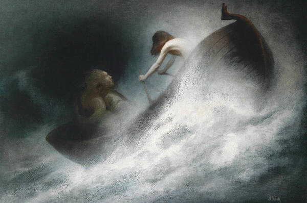 19th Century Art Art Print featuring the painting The Rescue by Karl Wilhelm Diefenbach