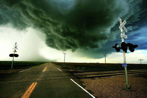 Weather Art Print featuring the photograph The Rough Road Ahead by Brian Gustafson