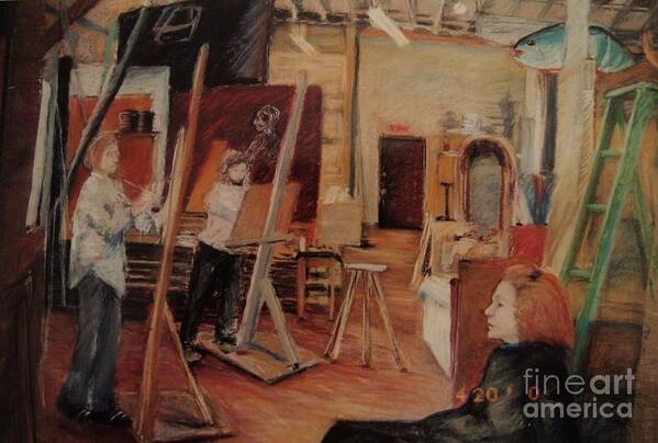 Pastel Painting Art Print featuring the pastel The Studio by Nancy Kane Chapman