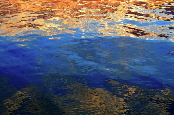 Abstract Art Print featuring the photograph The Surface Is A Reflection by Lyle Crump