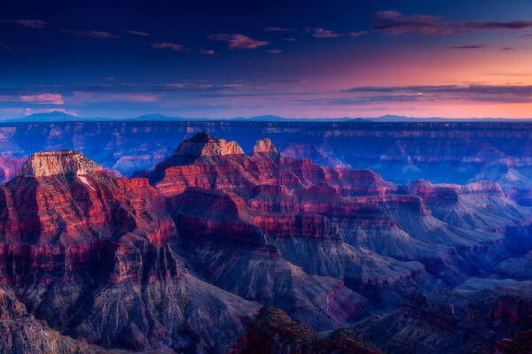 Arizona Art Print featuring the photograph The Temples and Bright Angel Canyon by Dan Holmes