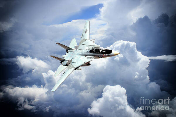F14 Art Print featuring the digital art The Tomcat by Airpower Art