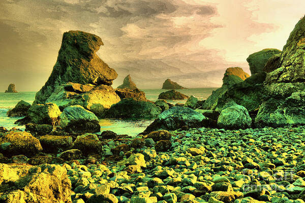 Rocks Art Print featuring the photograph The voice of the ocean echoing off the rocks by Jeff Swan